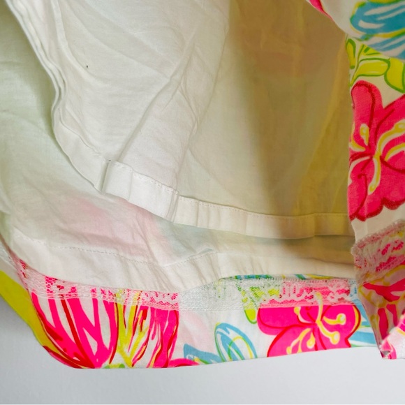Lilly Pulitzer pleated A-line skirt “Neon Hibiscus" floral print pockets Size 12 - Picture 12 of 16